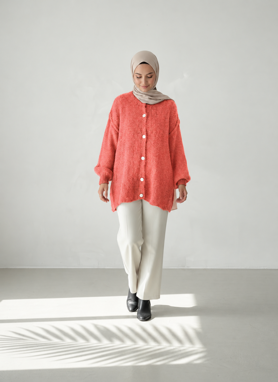 Raha Cardigan Short - Koralle