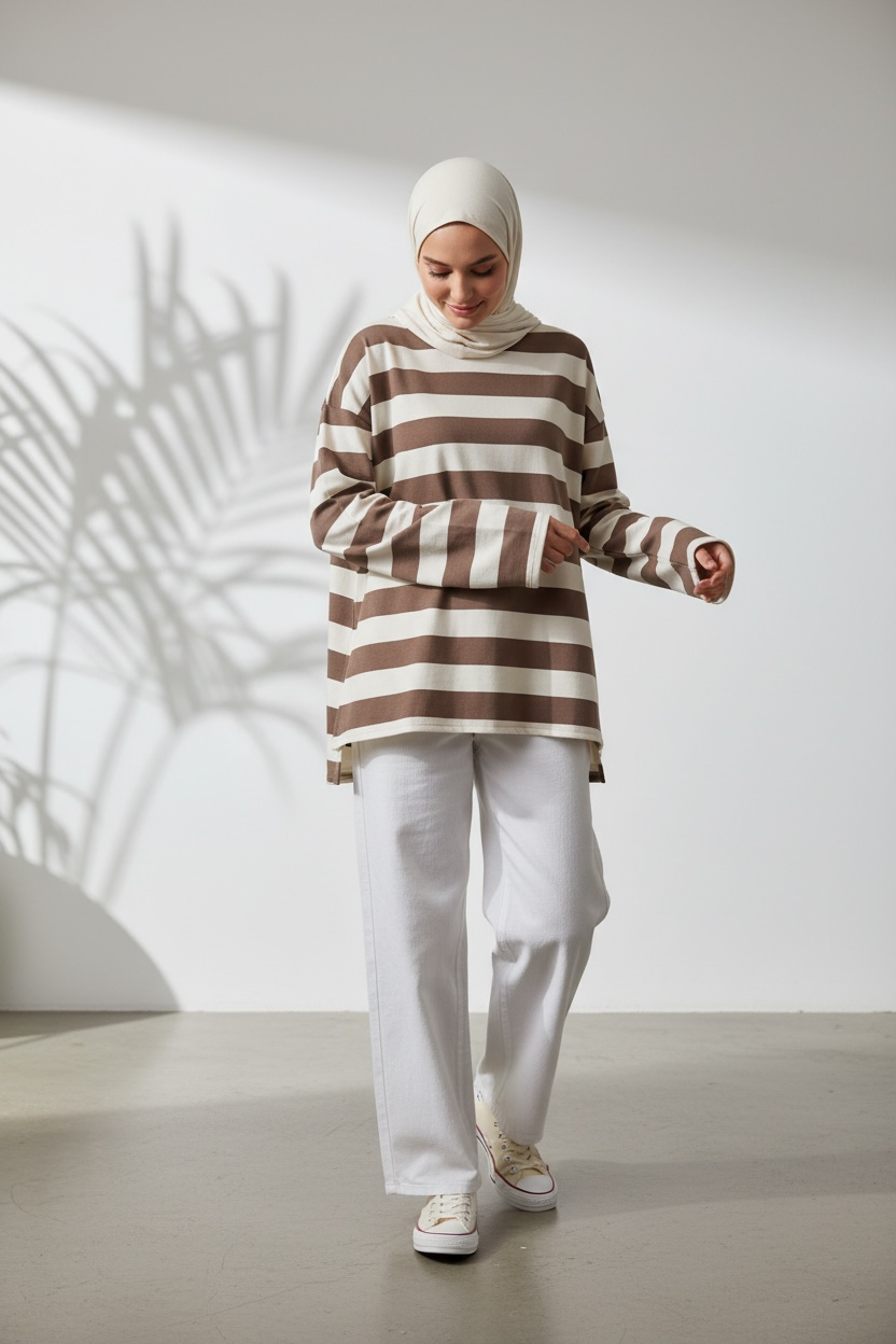 🌿Oberteil Rima - White/Mocha