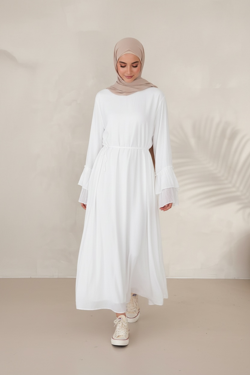 🌿Baumwollkleid Amani - Weiß