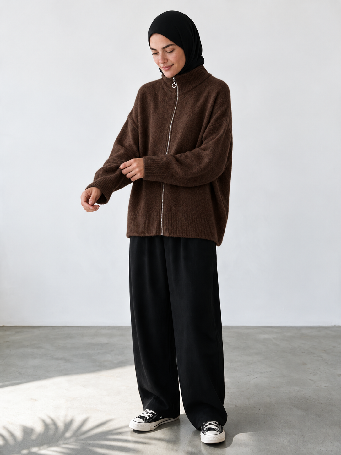 Strickjacke Rabia - Coffee