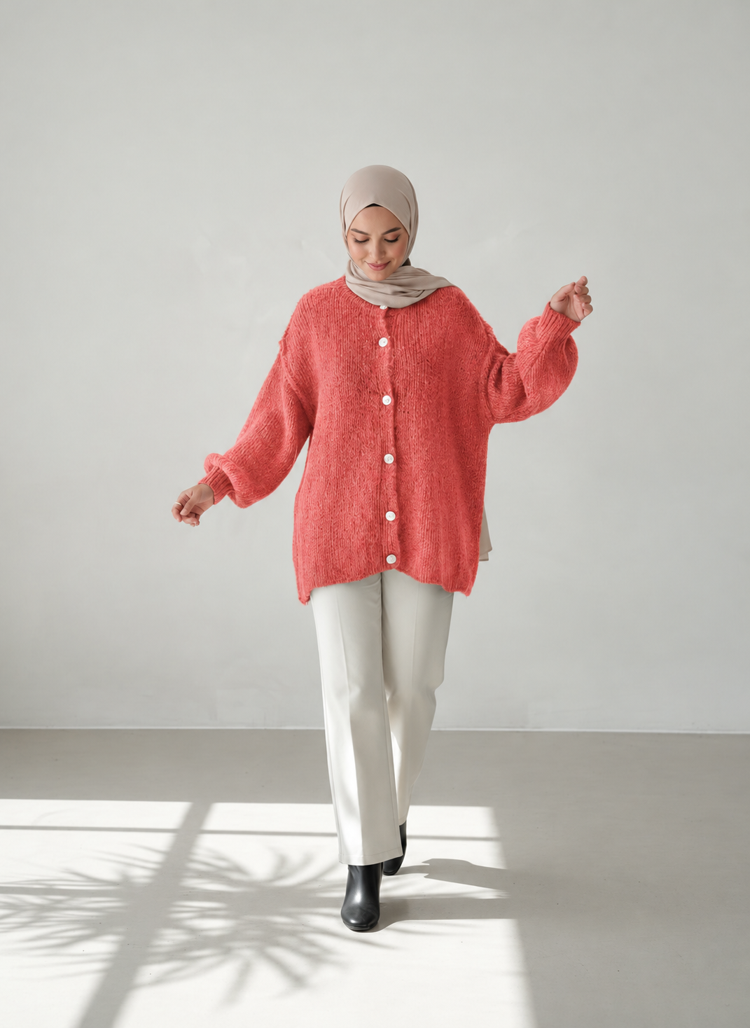 Raha Cardigan Short - Koralle