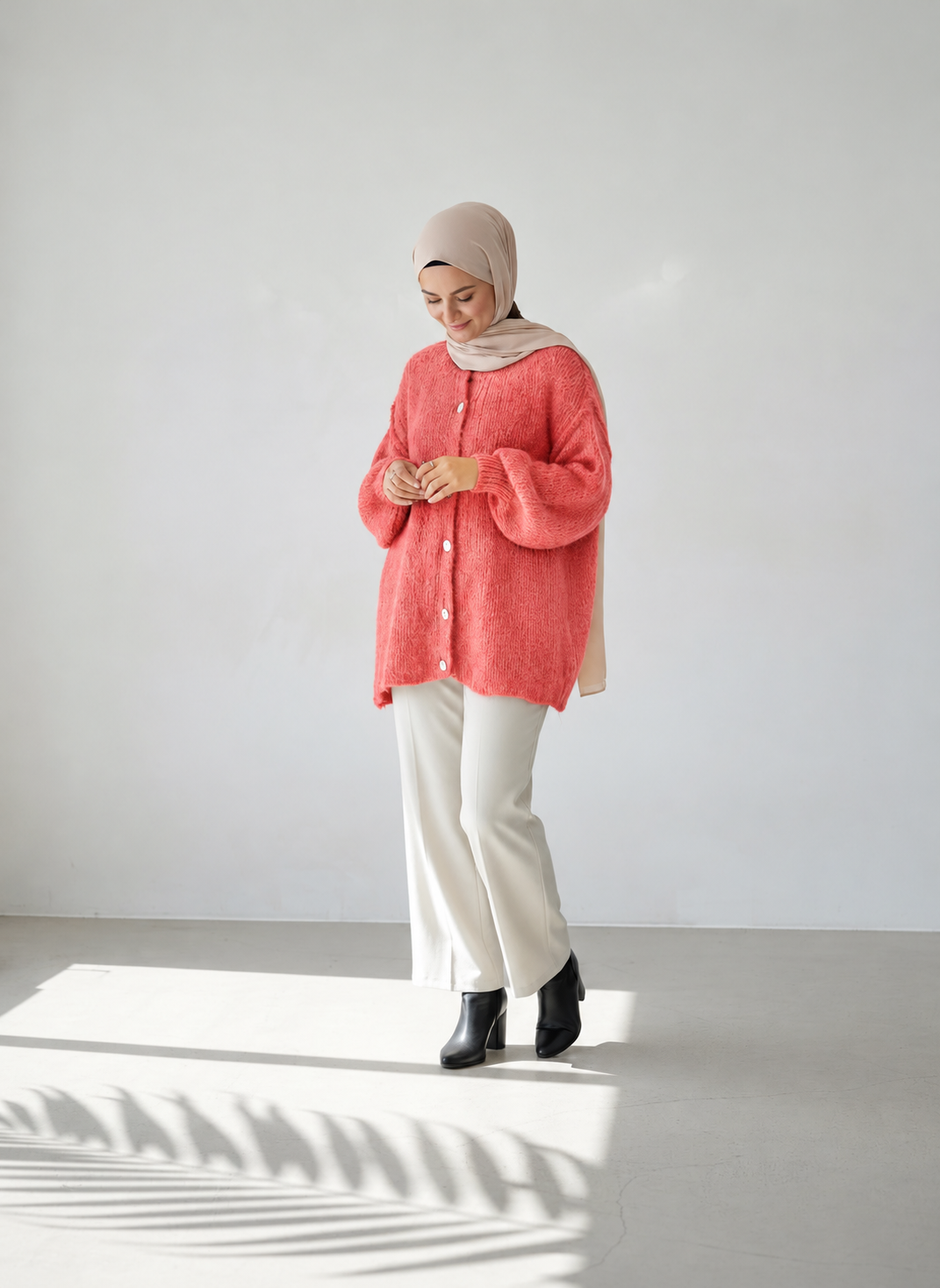 Raha Cardigan Short - Koralle