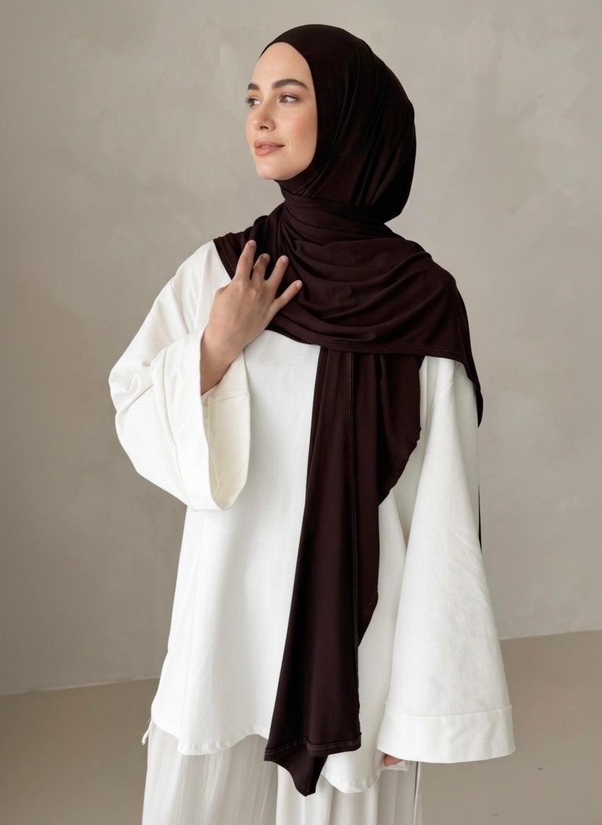 🌿Bamboo Instant Hijab - Coffee