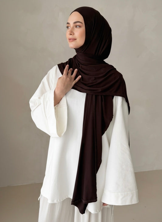 🌿Bamboo Instant Hijab - Coffee