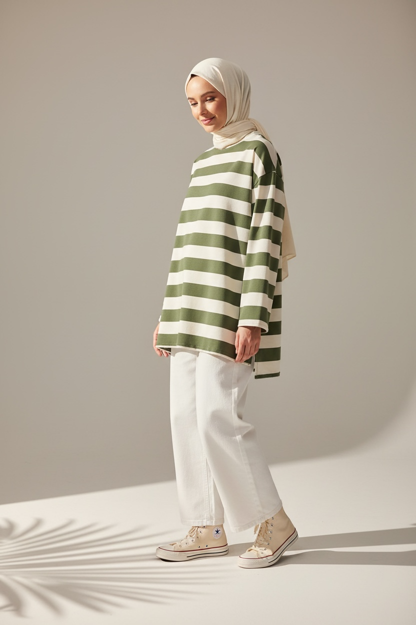 🌿Oberteil Rima - White/Olive