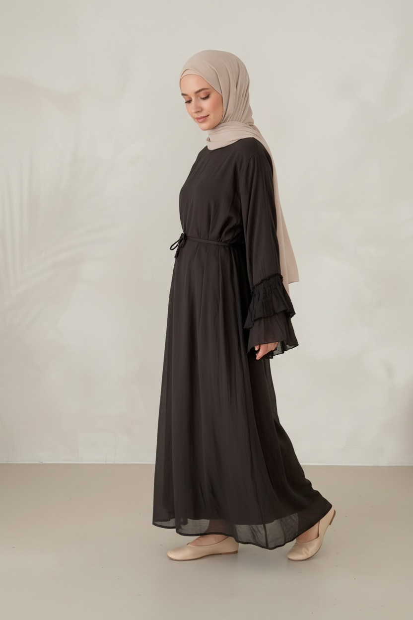 🌿Baumwollkleid Amani - Coffee