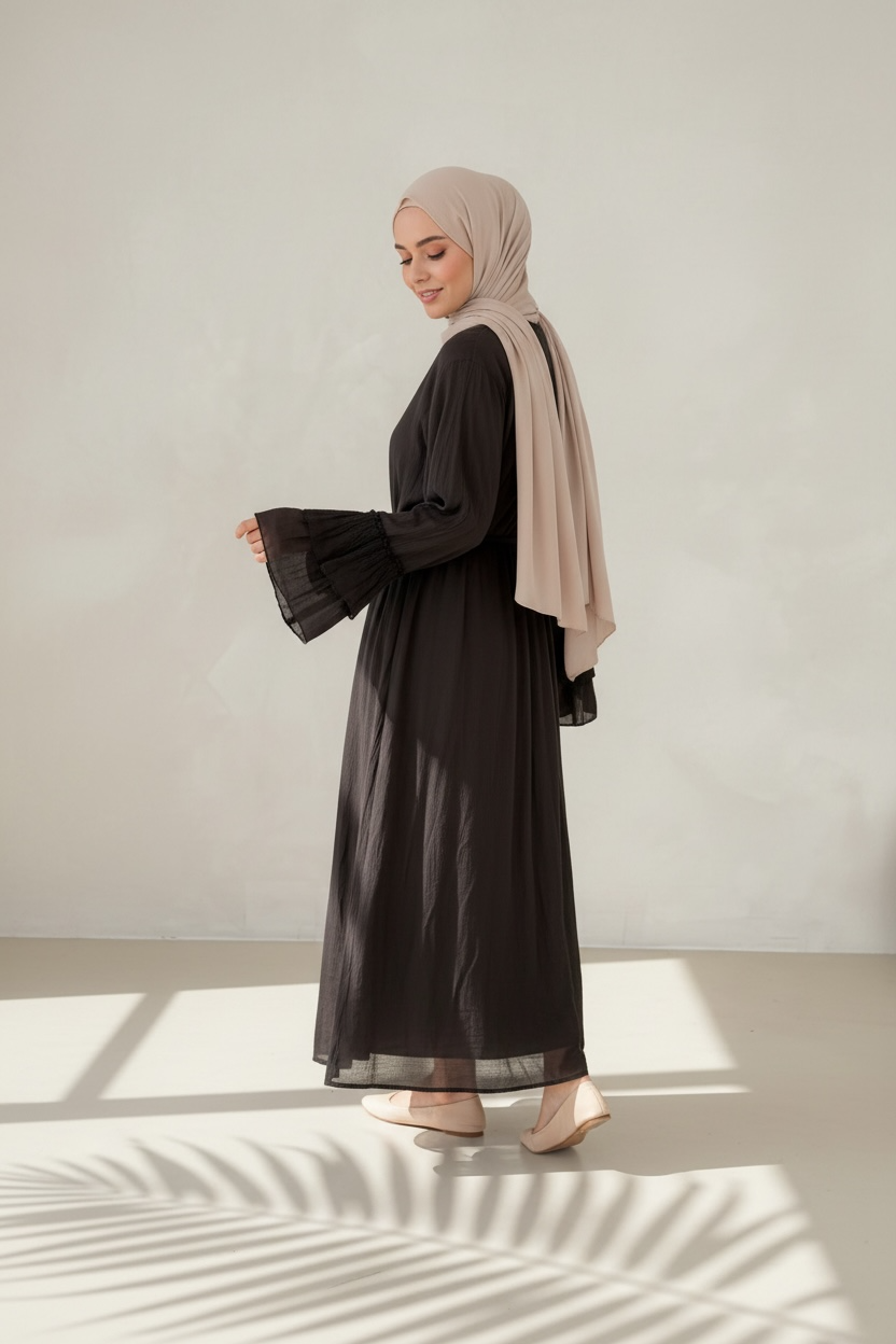 🌿Baumwollkleid Amani - Coffee