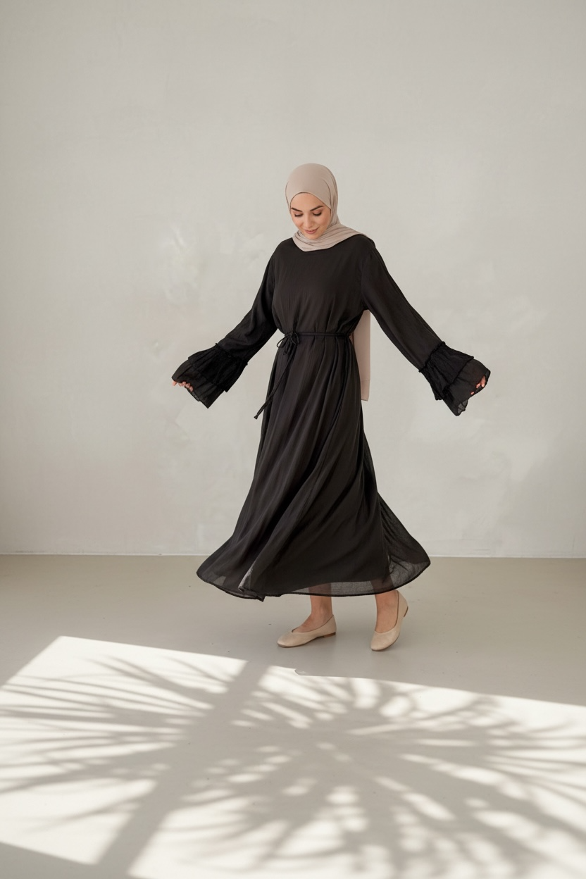 🌿Baumwollkleid Amani - Coffee