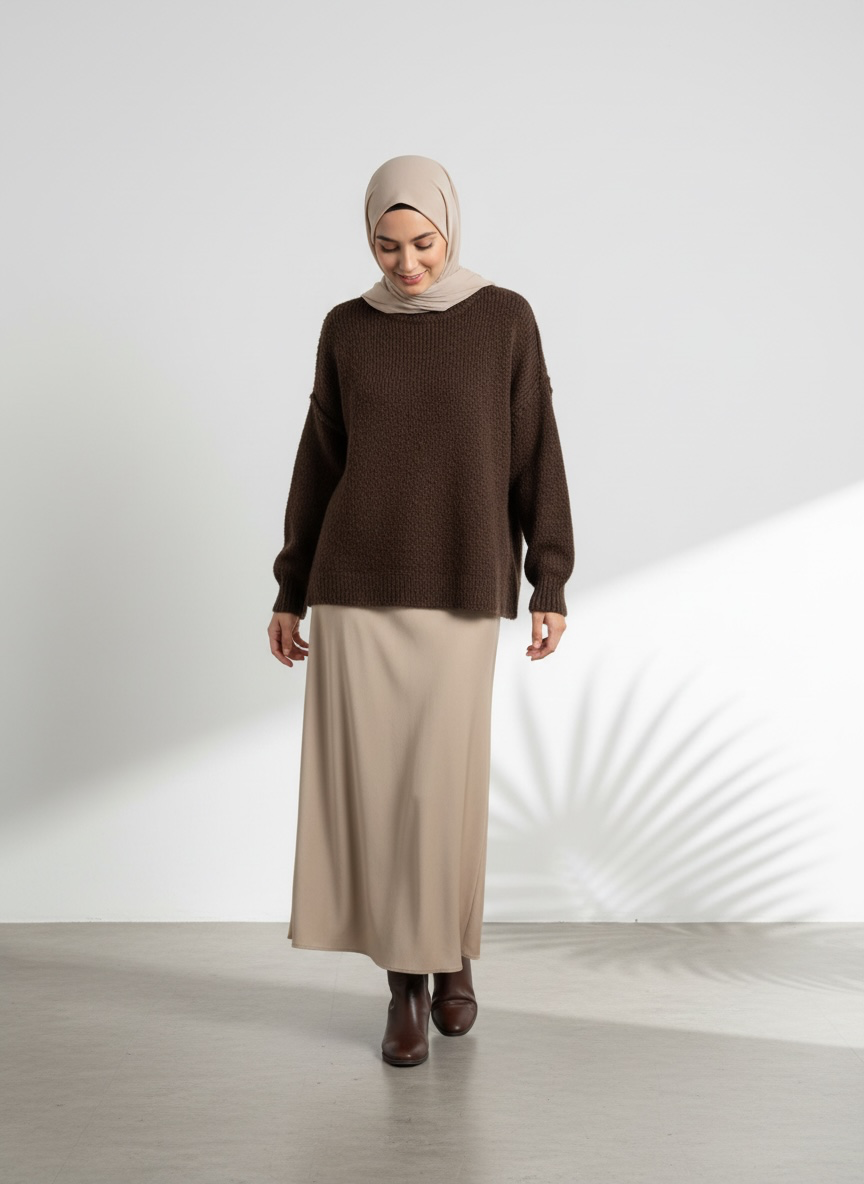Strickpullover Raha - Dark Coffee