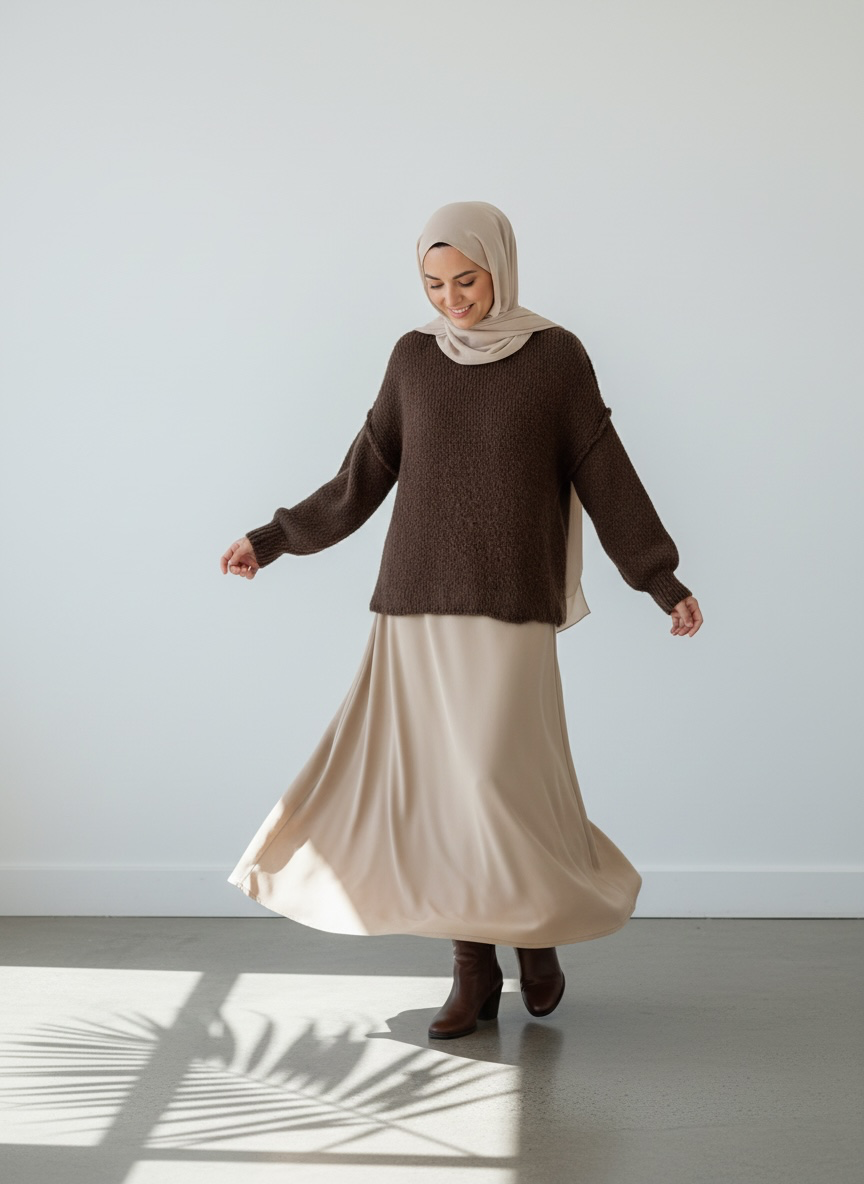 Strickpullover Raha - Dark Coffee