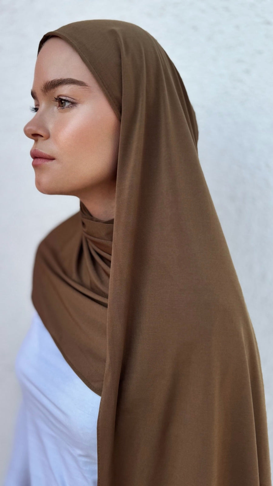 Premium Jersey Hijab - Mocca Braun